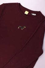 Load image into Gallery viewer, Unisex Dachshund Sweatshirt - Burgundy