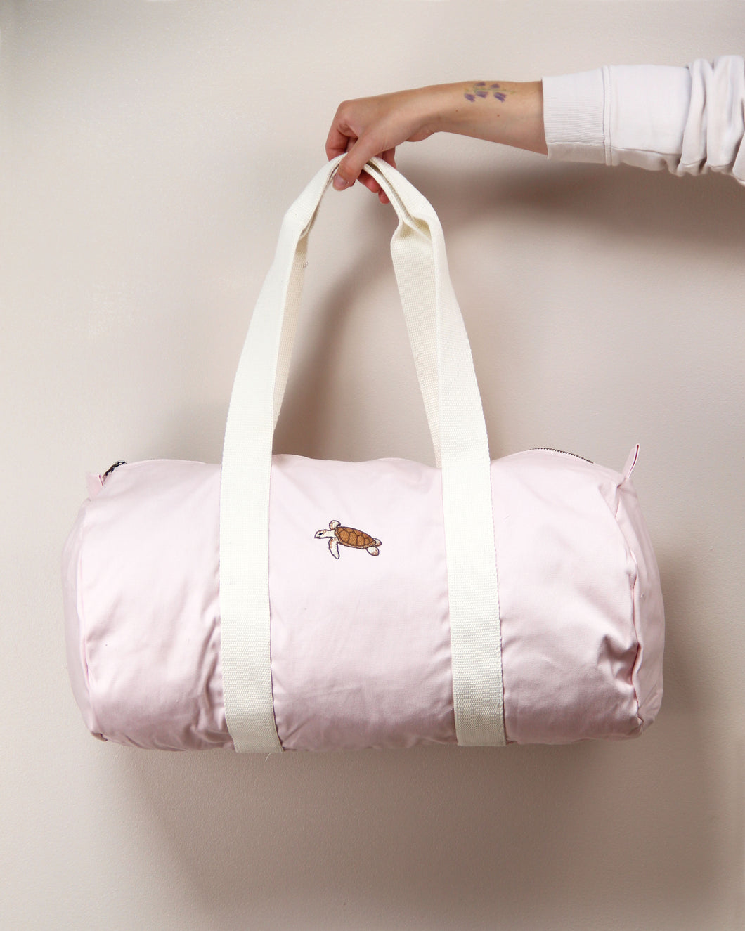 Sea Turtle Barrel Bag - Pink