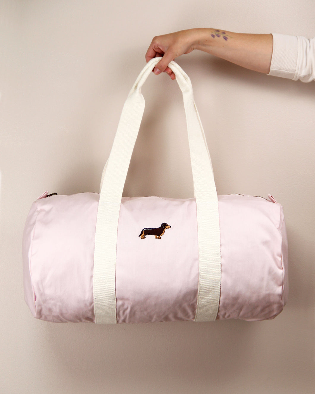 Dachshund Barrel Bag - Pink