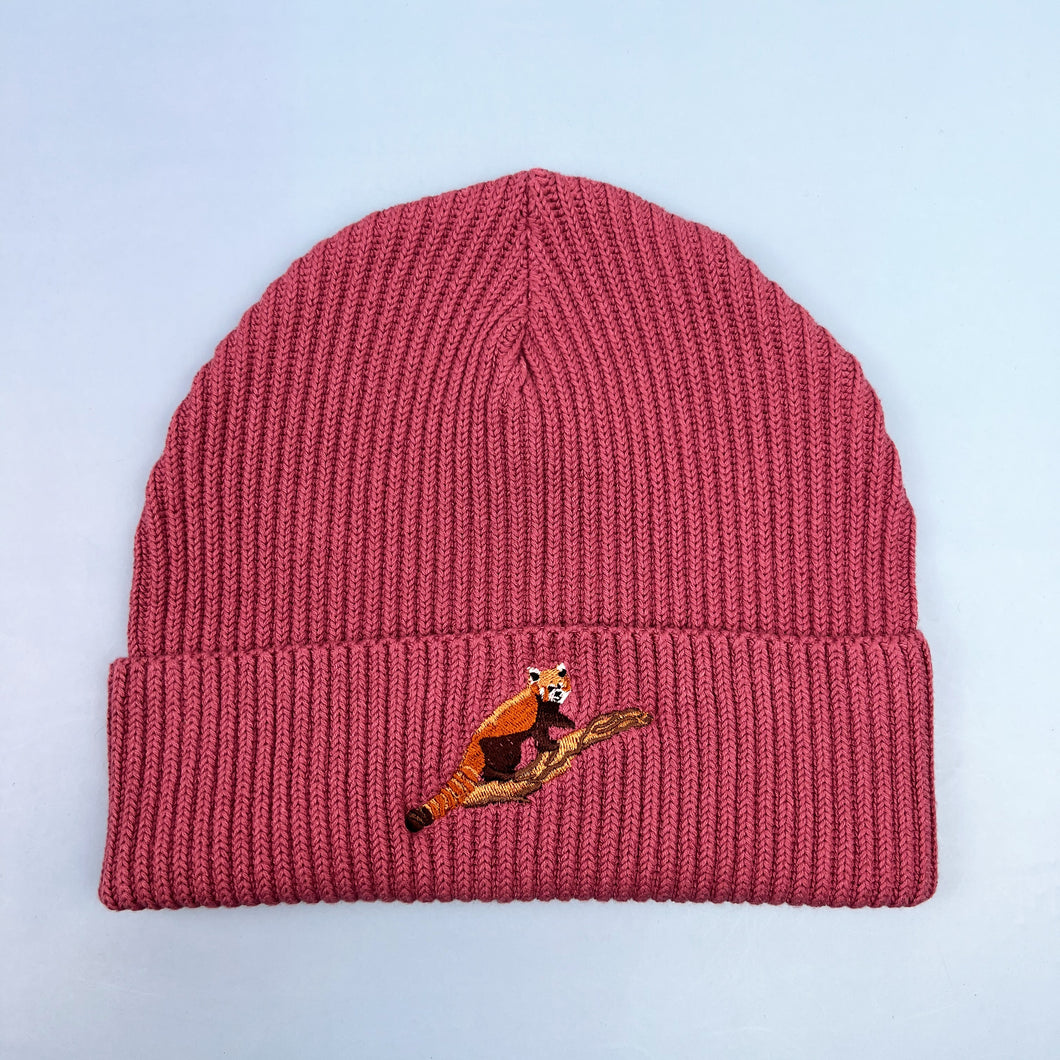 Red Panda Beanie - Rose