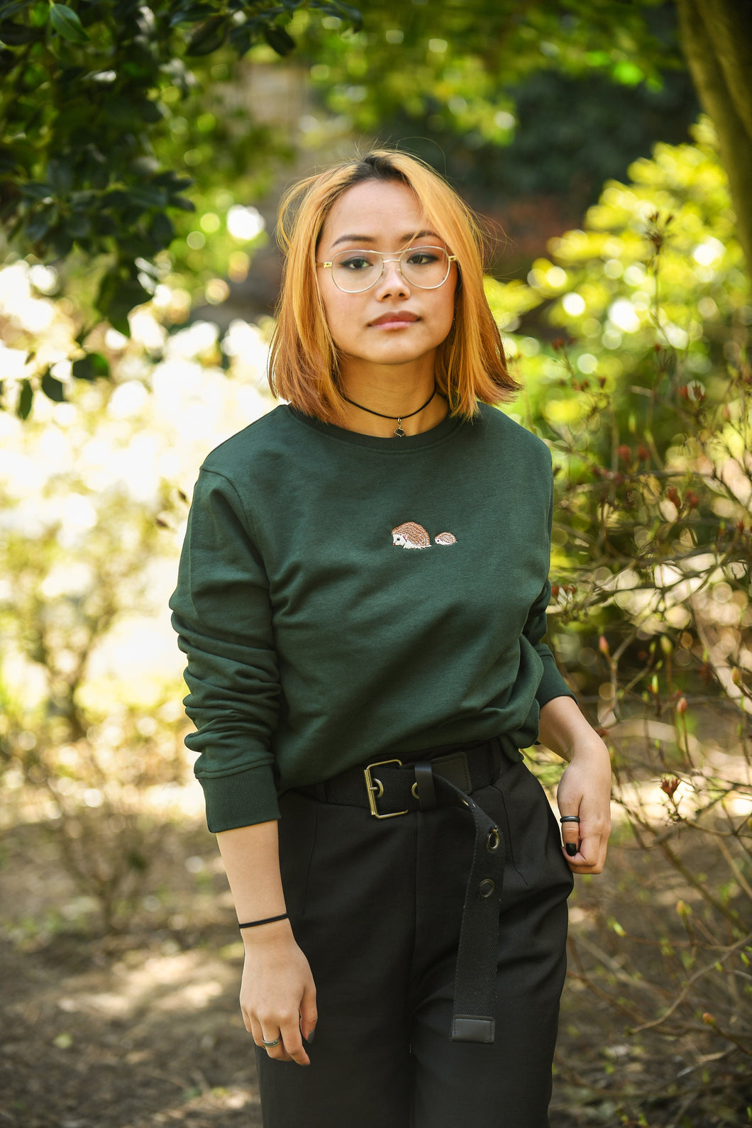 Women's Hedgehog Sweatshirt - Green