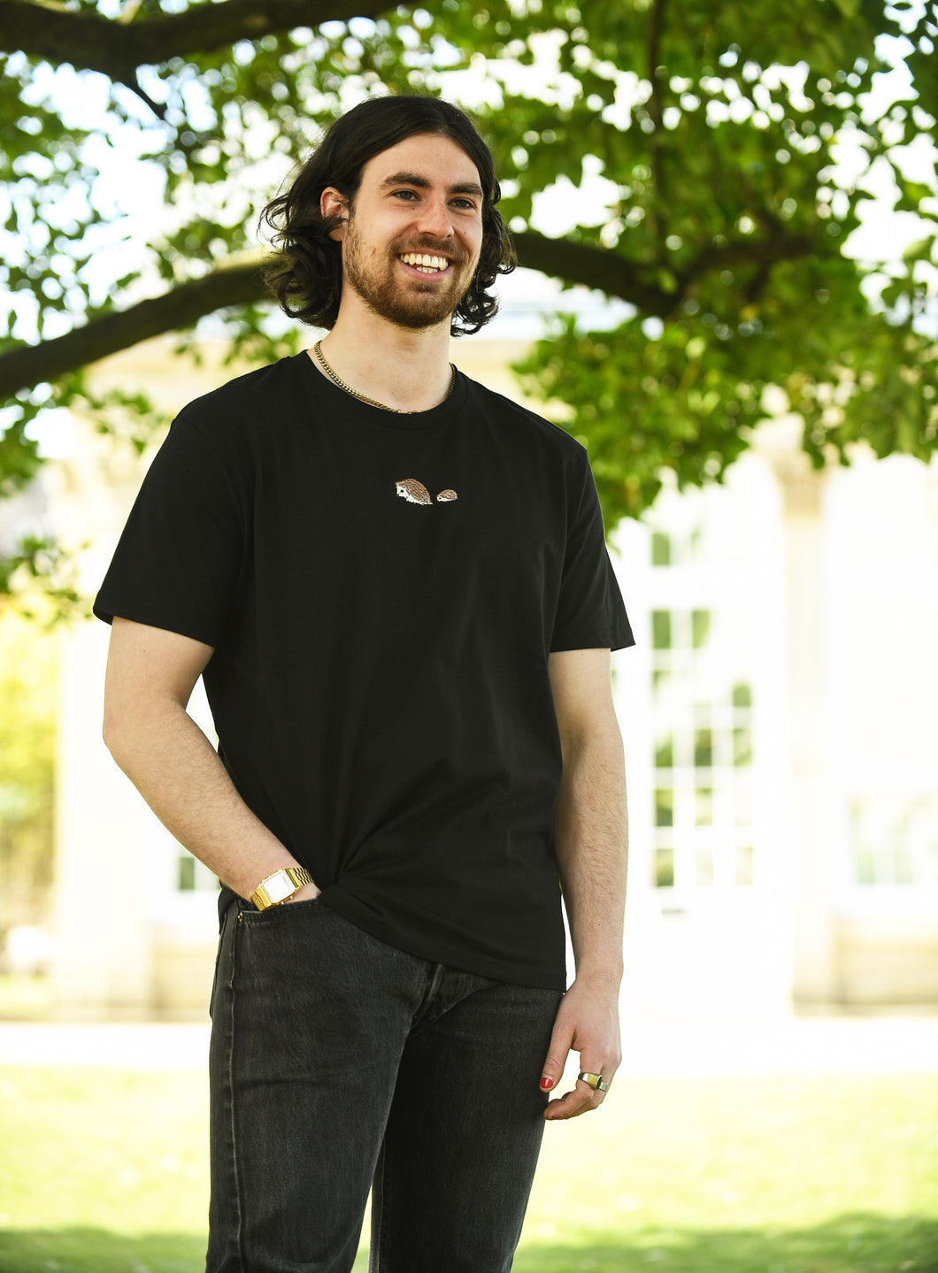 Men's Hedgehog T-Shirt - Black