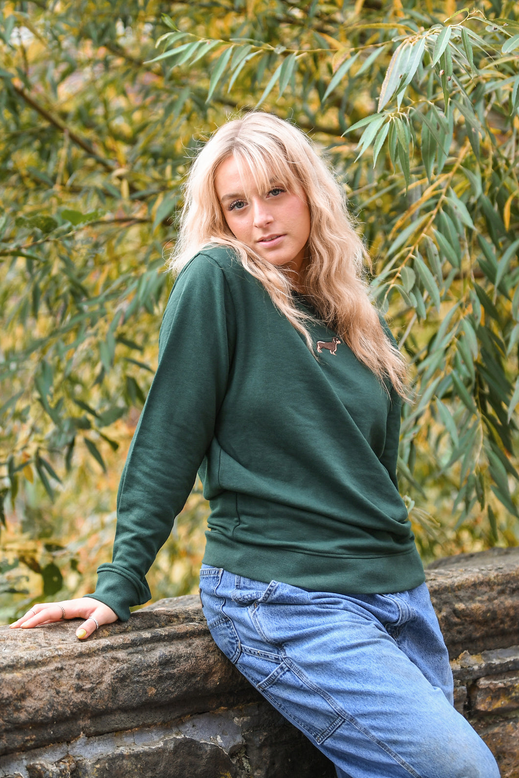 Women's Dachshund Sweatshirt - Green