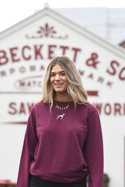 Women's Greyhound Sweatshirt - Burgundy