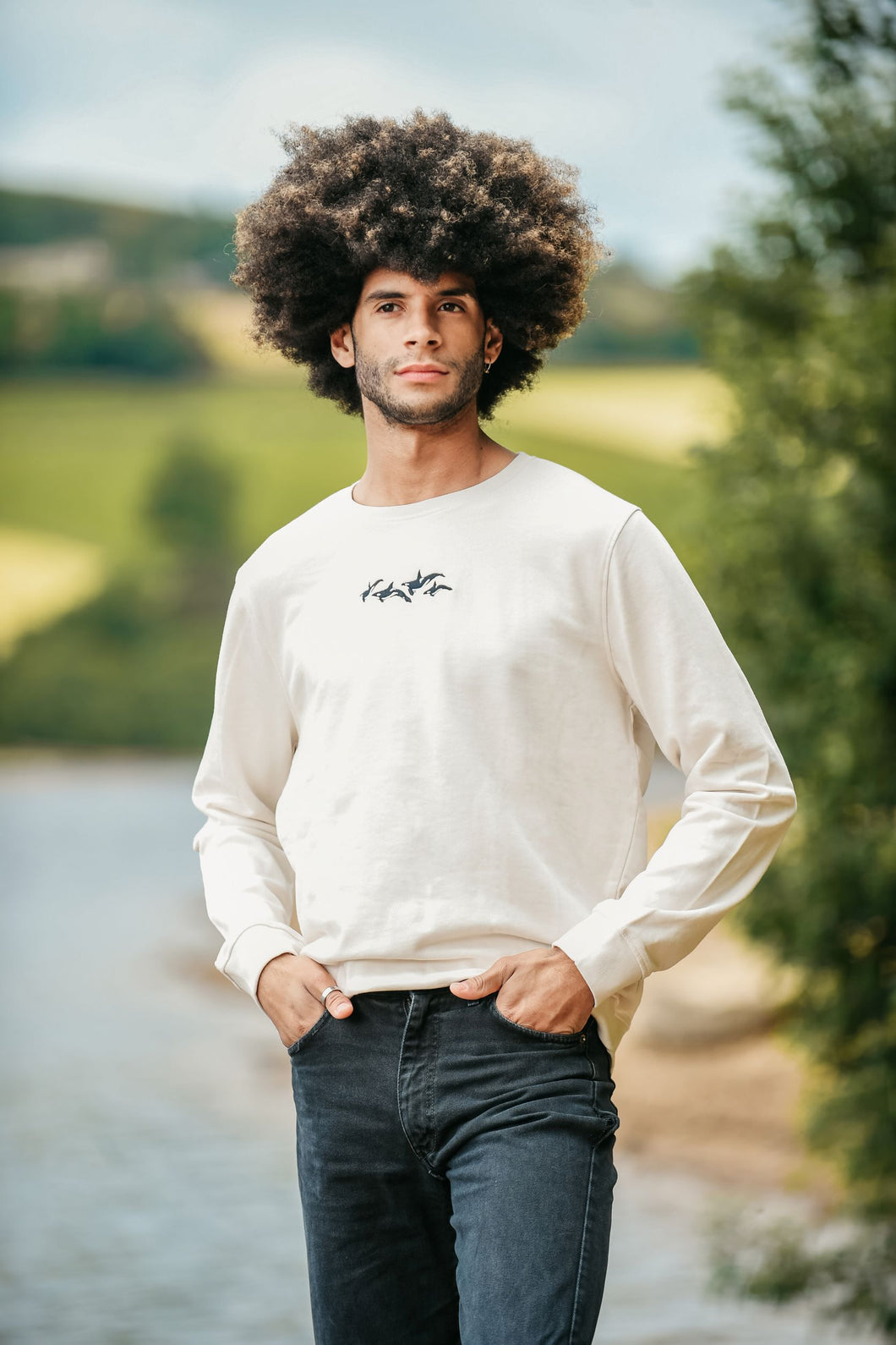 Men's Orca Pod Sweatshirt - Off White