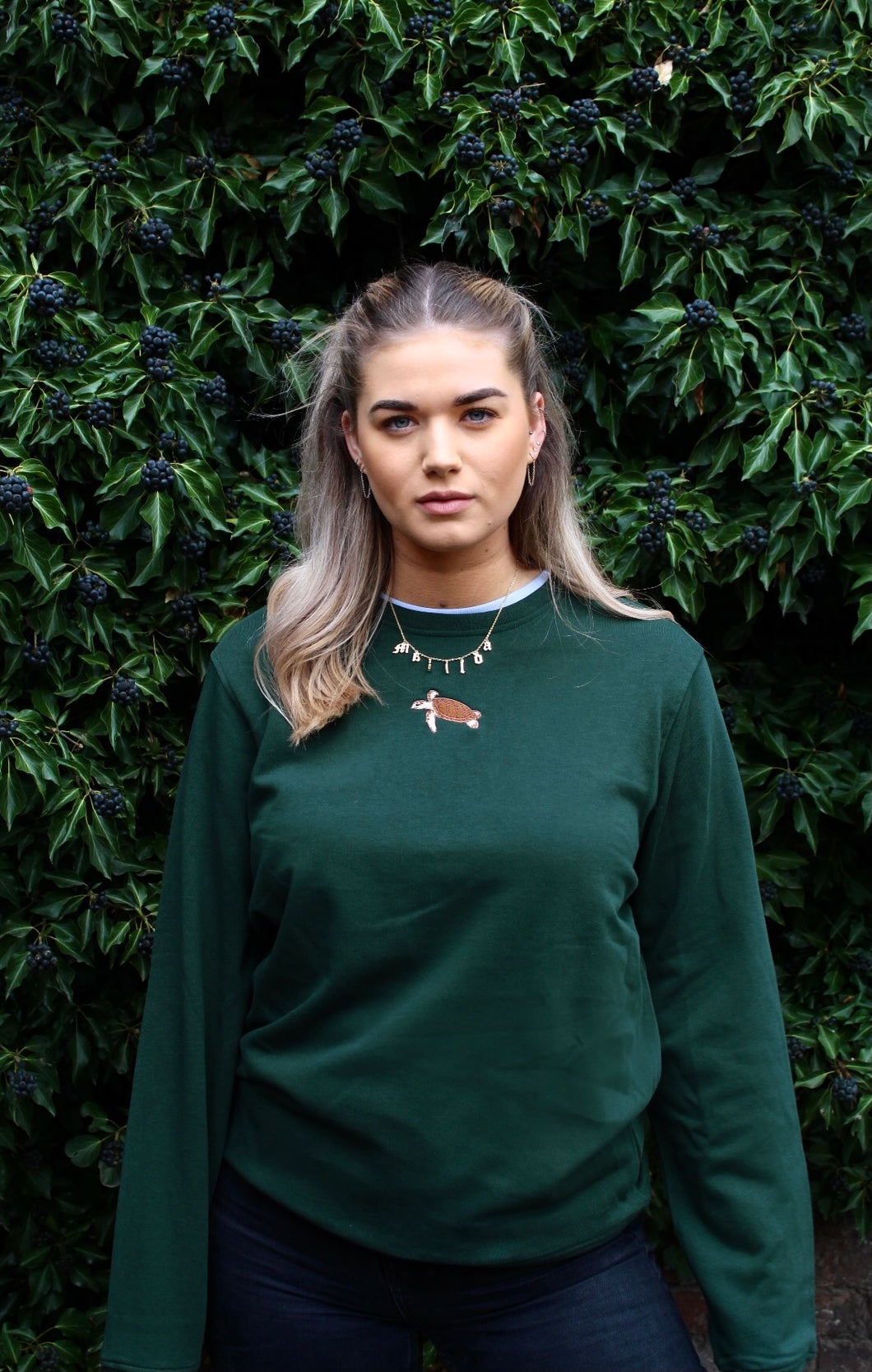 Women's Sea Turtle Sweatshirt - Green