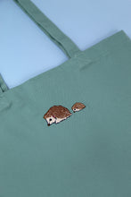 Load image into Gallery viewer, Hedgehog Tote Bag - Turquoise
