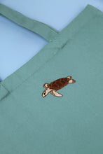 Load image into Gallery viewer, Sea Turtle Tote Bag - Turquoise
