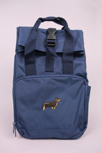 Load image into Gallery viewer, Dachshund Recycled Backpack - Navy
