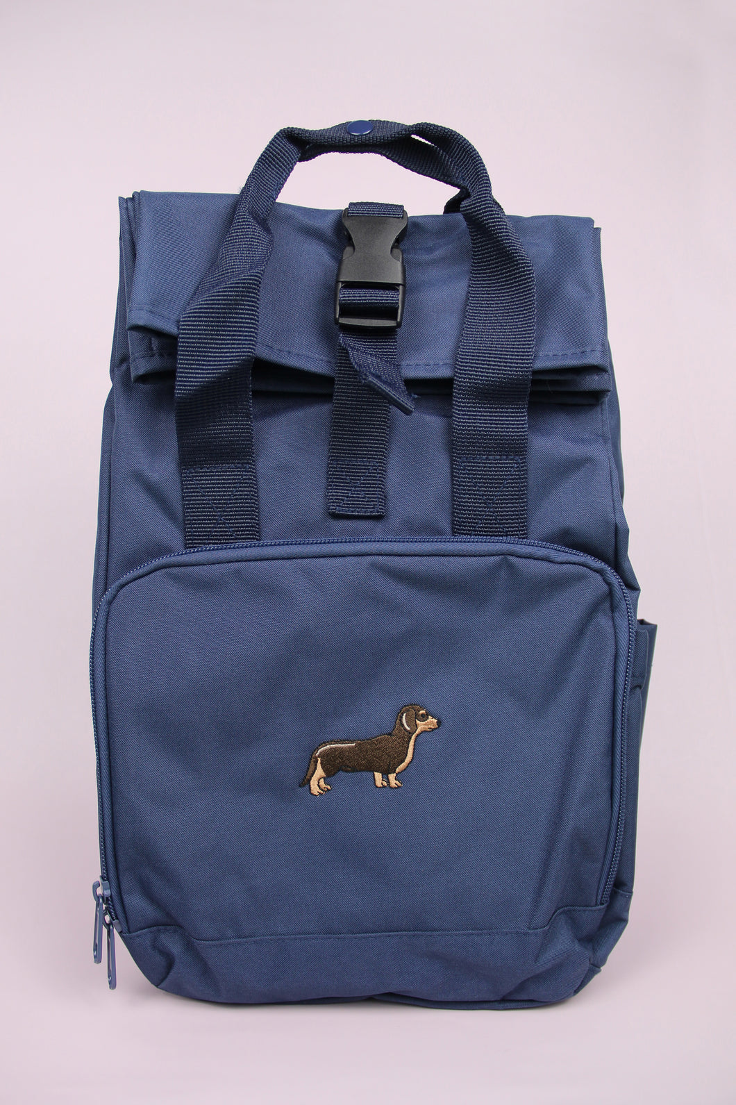Dachshund Recycled Backpack - Navy