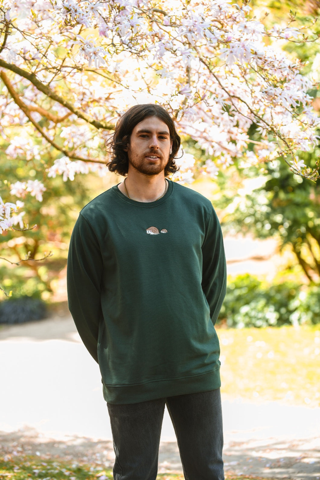 Men's Hedgehog Sweatshirt - Green