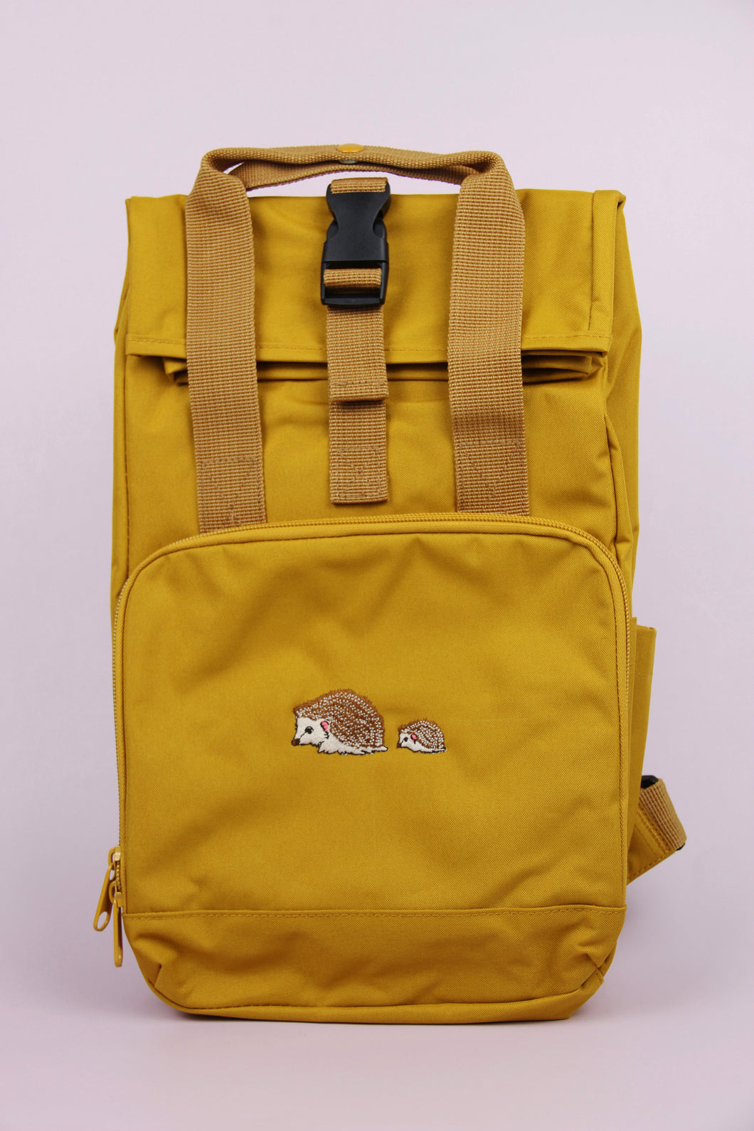 Hedgehog Recycled Backpack - Mustard