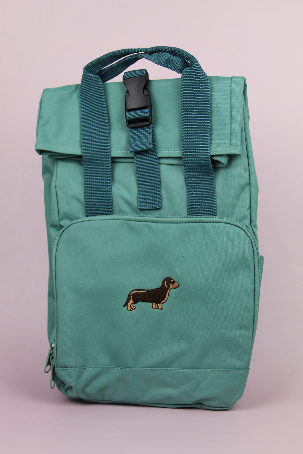 Dachshund Recycled Backpack - Sage
