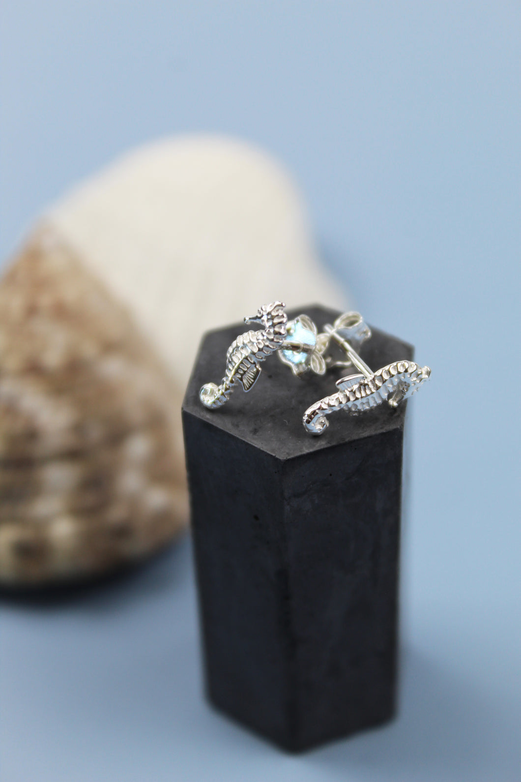 Sea Horse Earrings - Silver