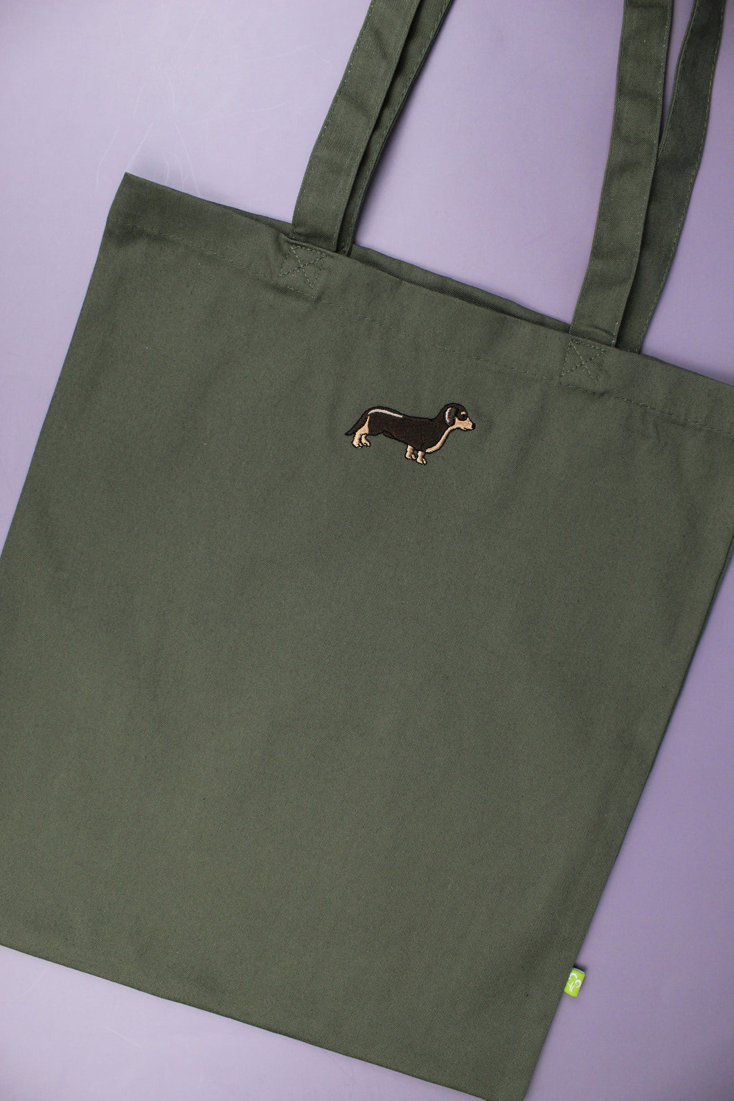 Dachshund Tote Bag - Olive