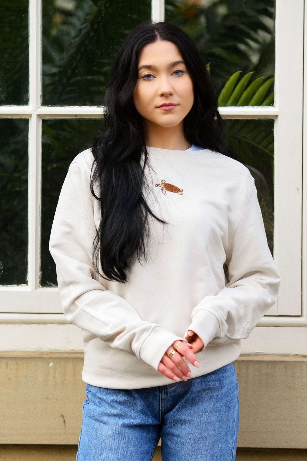 Unisex Sea Turtle Sweatshirt - Off White