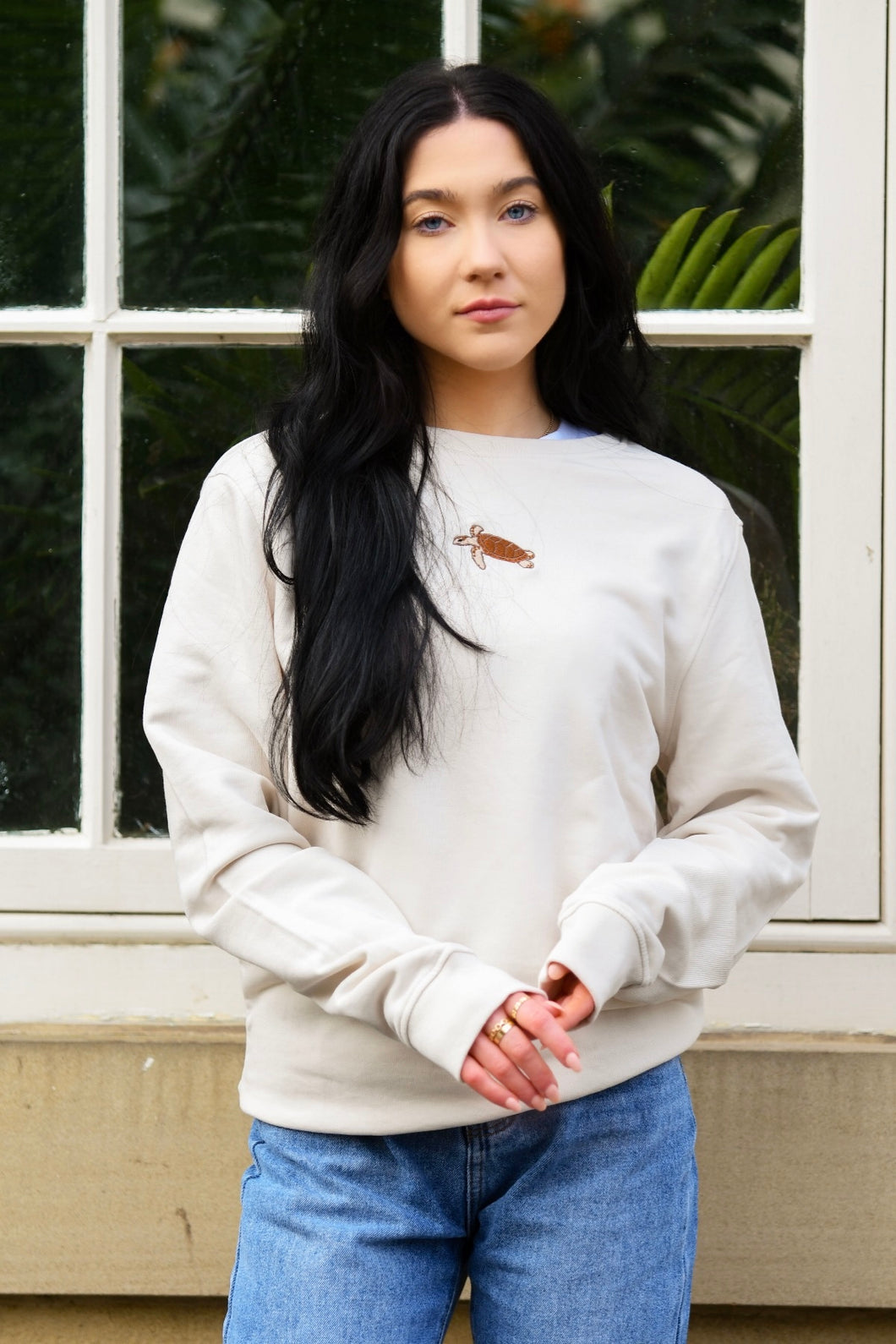 Women's Sea Turtle Sweatshirt - Off White