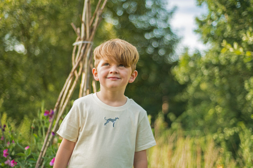 Kid's Greyhound T-Shirt - Natural Raw
