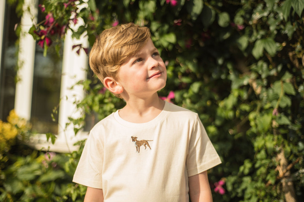 Kid's Staffie T-Shirt - Natural Raw